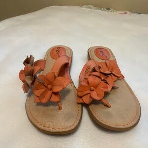 BOC Women's Sandals with Orange Floral Accents